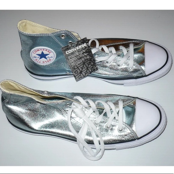 Unisex Men Women Converse Metallic High Top New - Picture 5 of 8